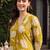 women floral printed pleated cotton kurta with trousers