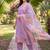 women floral embroidered regular thread work kurta with trousers & with dupatta