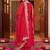 women ethnic motifs embroidered regular kurta with trousers & with dupatta