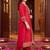 women ethnic motifs embroidered regular kurta with trousers & with dupatta