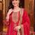 women ethnic motifs embroidered regular kurta with trousers & with dupatta