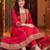 women ethnic motifs embroidered regular kurta with trousers & with dupatta