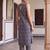 women printed regular cotton kurta with trousers