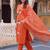 women floral printed regular cotton kurta with trousers & with dupatta