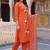 women floral printed regular cotton kurta with trousers & with dupatta