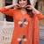 women floral printed regular cotton kurta with trousers & with dupatta