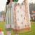 women ethnic motifs printed regular thread work cotton kurta with trousers & with dupatta