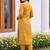 women regular thread work kurta with trousers