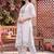 women ethnic motifs embroidered regular thread work cotton kurta with trousers & with dupatta