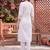 women ethnic motifs embroidered regular thread work cotton kurta with trousers & with dupatta