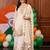 women ethnic motifs embroidered regular kurta with palazzos & with dupatta