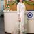 women floral embroidered regular thread work kurta with trousers & with dupatta