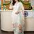 women floral embroidered regular thread work kurta with trousers & with dupatta