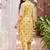 women printed regular cotton kurta with trousers
