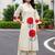 women floral printed regular cotton kurta with trousers