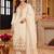women ethnic motifs embroidered regular kurta with trousers & with dupatta