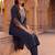 women ethnic motifs embroidered regular thread work kurta with trousers