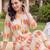 women printed regular cotton kurta with trousers