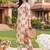 women printed regular cotton kurta with trousers
