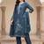 women floral embroidered regular thread work kurta with trousers & with dupatta