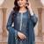 women floral embroidered regular thread work kurta with trousers & with dupatta