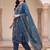 women floral embroidered regular thread work kurta with trousers & with dupatta