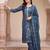 women floral embroidered regular thread work kurta with trousers & with dupatta