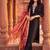women ethnic motifs regular thread work kurta with trousers & with dupatta