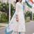 women floral embroidered regular thread work kurta with trousers & with dupatta