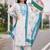 women floral embroidered regular thread work kurta with trousers & with dupatta