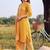 women ethnic motifs printed regular thread work cotton kurta with trousers & with dupatta