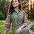 women printed regular cotton kurta with trousers