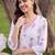 women floral printed regular cotton kurta with trousers