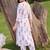 women floral printed regular cotton kurta with trousers