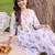 women floral printed regular cotton kurta with trousers