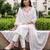 women floral embroidered regular thread work kurta with trousers & with dupatta