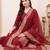 women ethnic motifs regular kurta with trousers & with dupatta