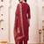 women ethnic motifs regular kurta with trousers & with dupatta
