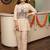 women printed regular kurta with trousers