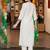 women ethnic motifs embroidered regular thread work cotton kurta with trousers & with dupatta
