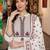 women ethnic motifs embroidered regular thread work cotton kurta with trousers & with dupatta