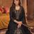 women ethnic motifs embroidered regular kurta with trousers & with dupatta