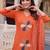 women floral embroidered regular thread work cotton kurta with trousers & with dupatta