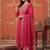 women ethnic motifs embroidered regular kurta with trousers & with dupatta