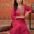 women ethnic motifs embroidered regular kurta with trousers & with dupatta