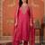 women ethnic motifs embroidered regular kurta with trousers & with dupatta