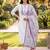 women floral embroidered thread work cotton kurta with trousers & dupatta