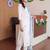 women ethnic motifs embroidered regular thread work cotton kurta with trousers & with dupatta