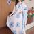 women ethnic motifs embroidered regular thread work cotton kurta with trousers & with dupatta