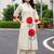 women floral printed regular cotton kurta with trousers